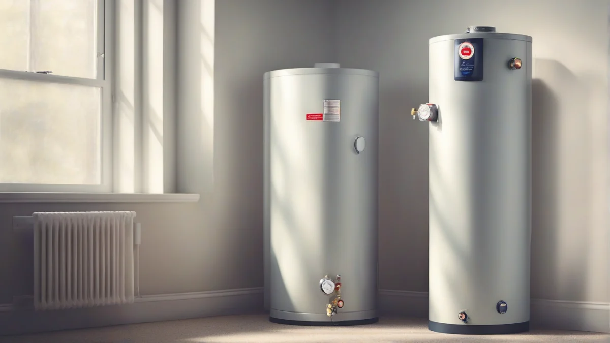 AO Smith water heater positioned safely in a utility room