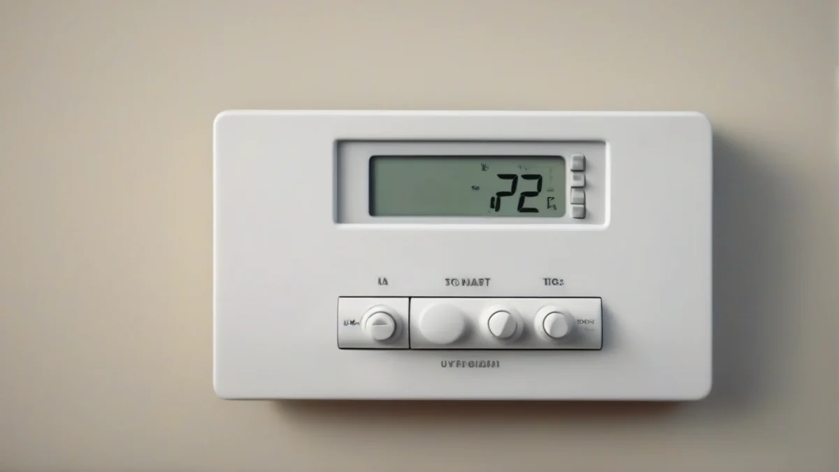 a digital thermostat showing temperature settings