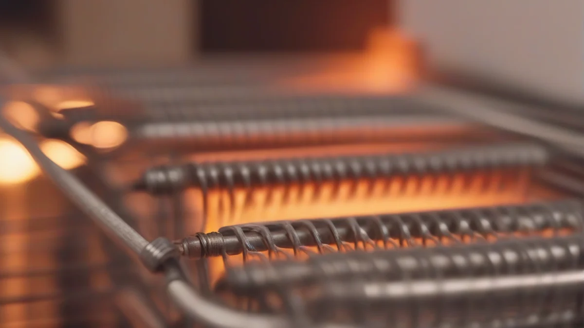 exposed heating element showing wear and tear