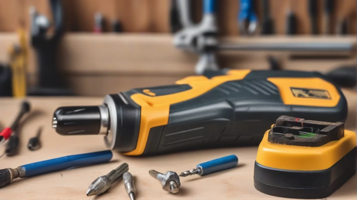a stud finder and drill ready for installation tasks