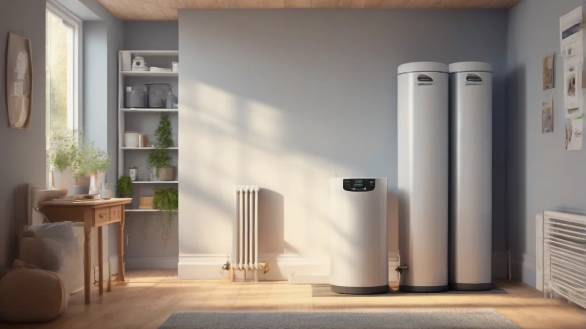 A condensing gas boiler installed on a wall.