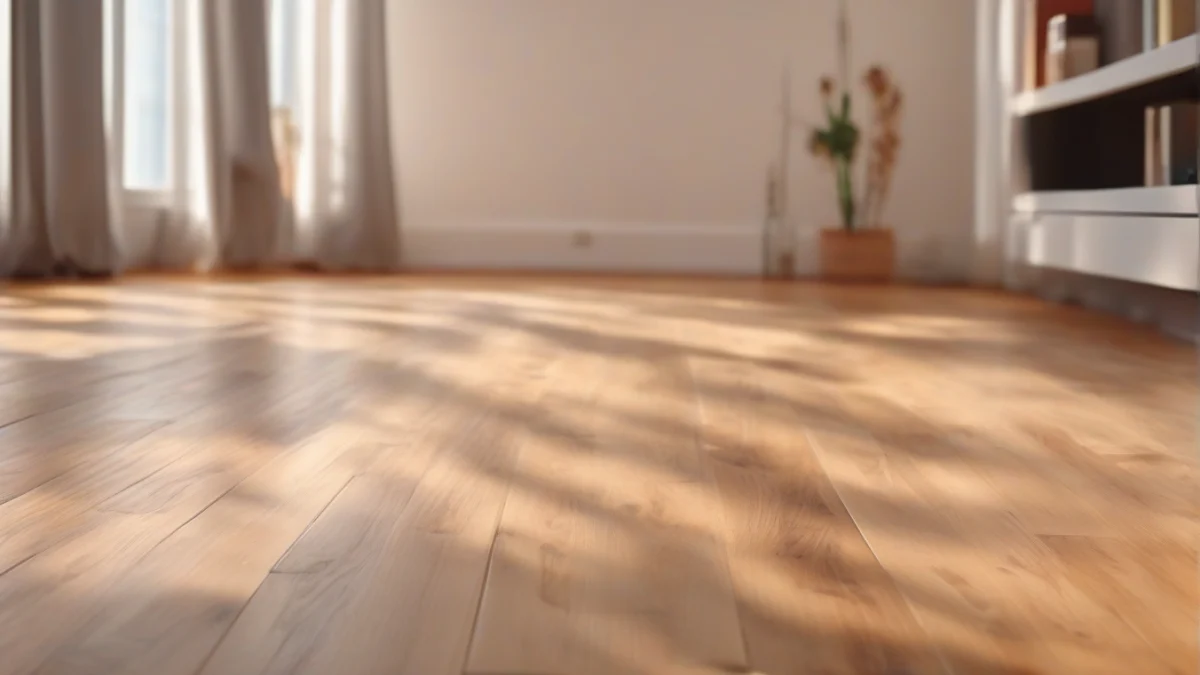 Laminate flooring installed over hydronic heating pipes.