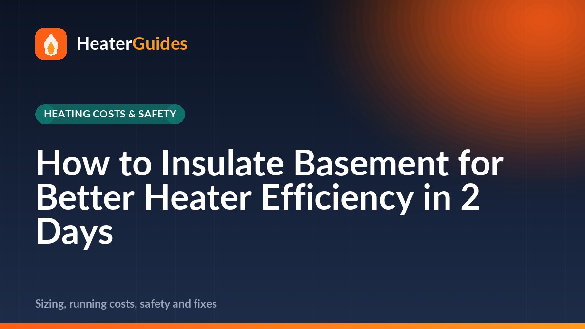 How to Insulate Basement for Better Heater Efficiency in 2 Days