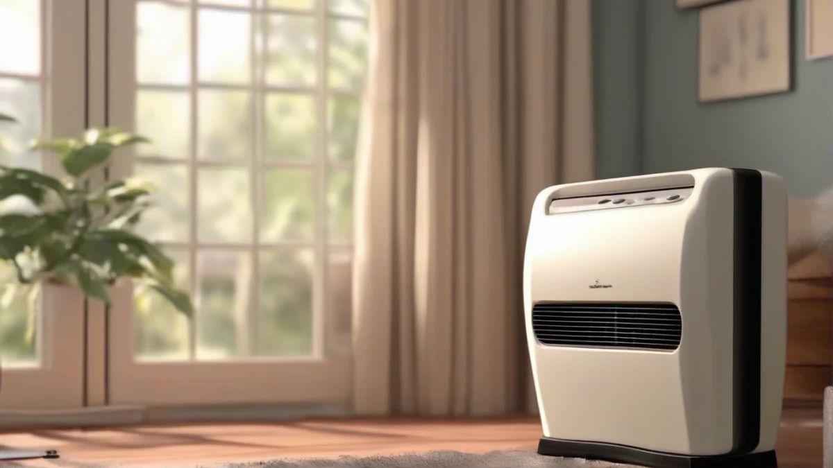 A Landeagle 34-inch PTC heater in a well-decorated room