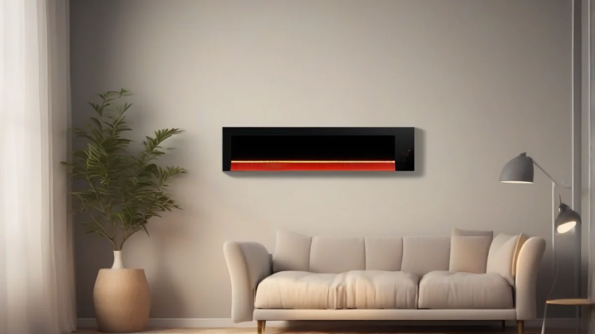 a stylish wall-mounted heater blending seamlessly with decor