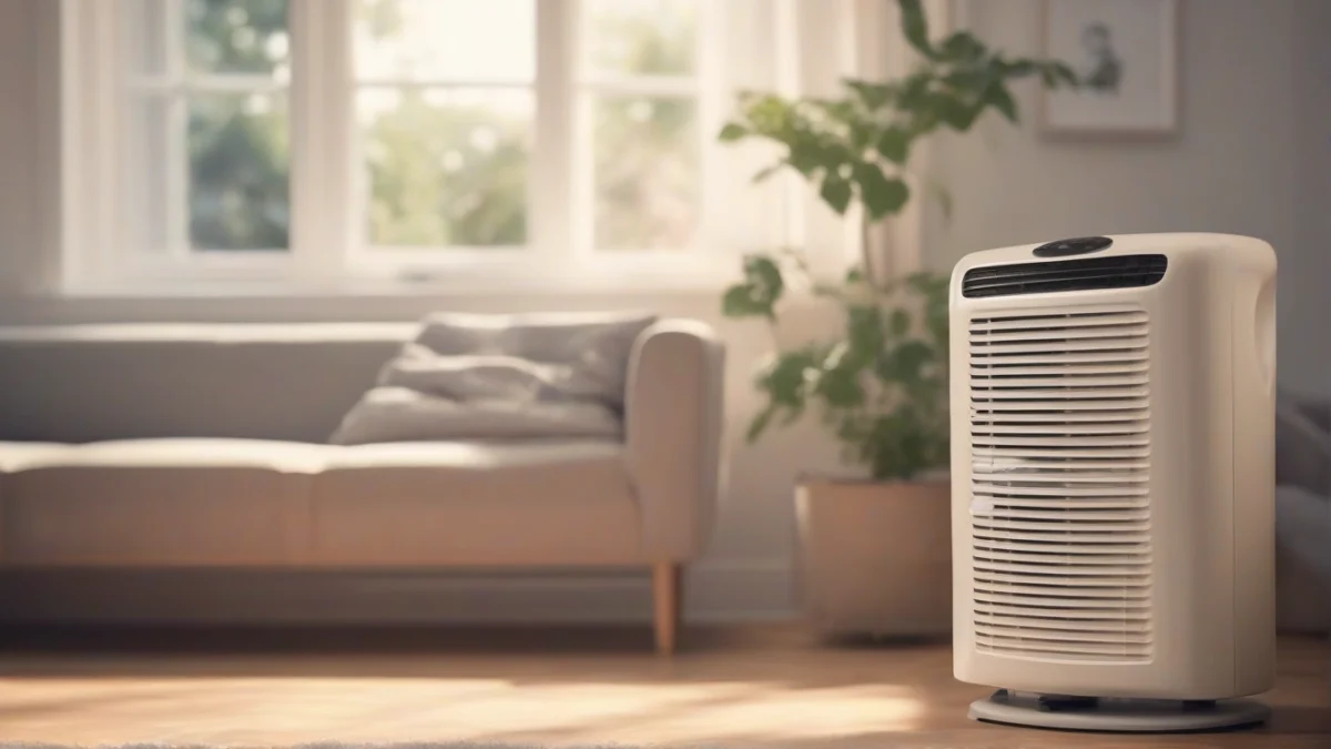 A modern electric convection heater with a sleek design.