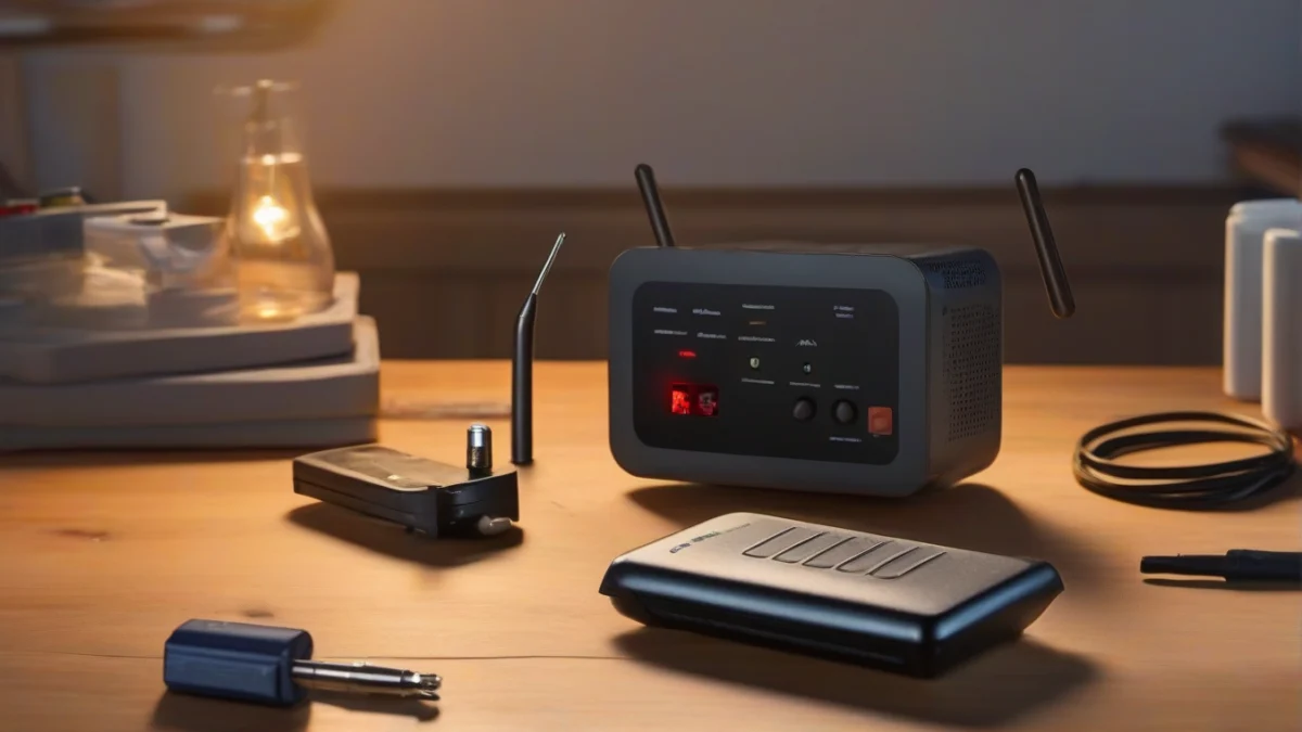 a wireless receiver kit with wires and connectors visible