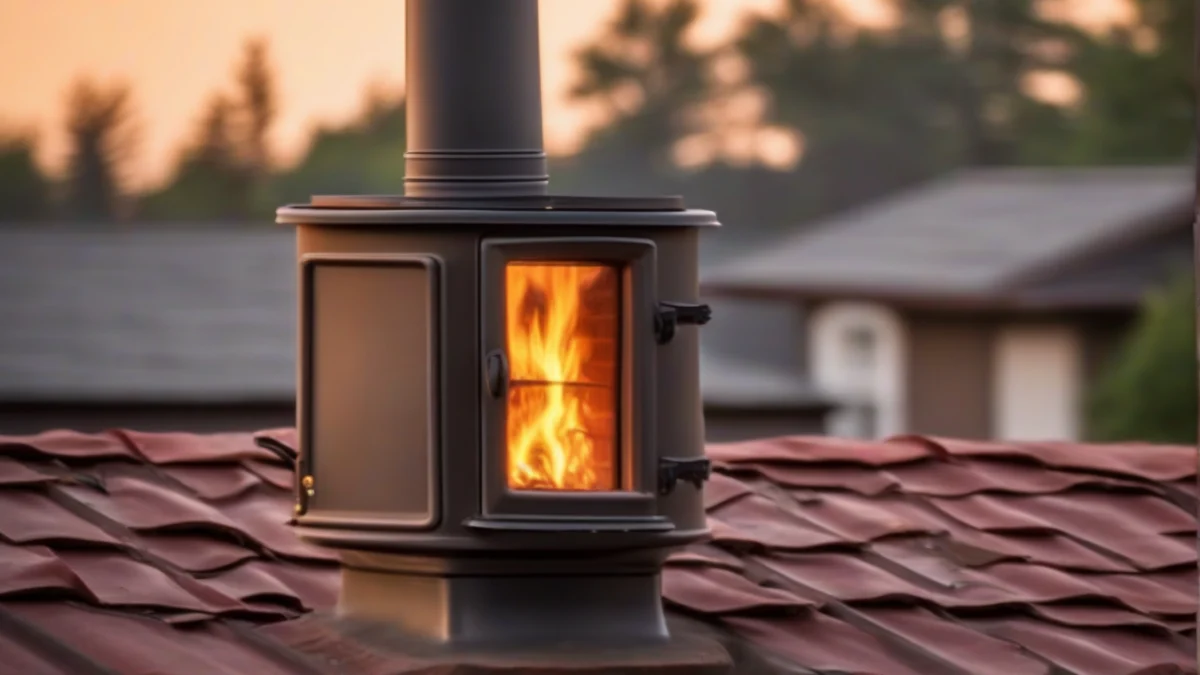 a properly installed chimney for a wood stove