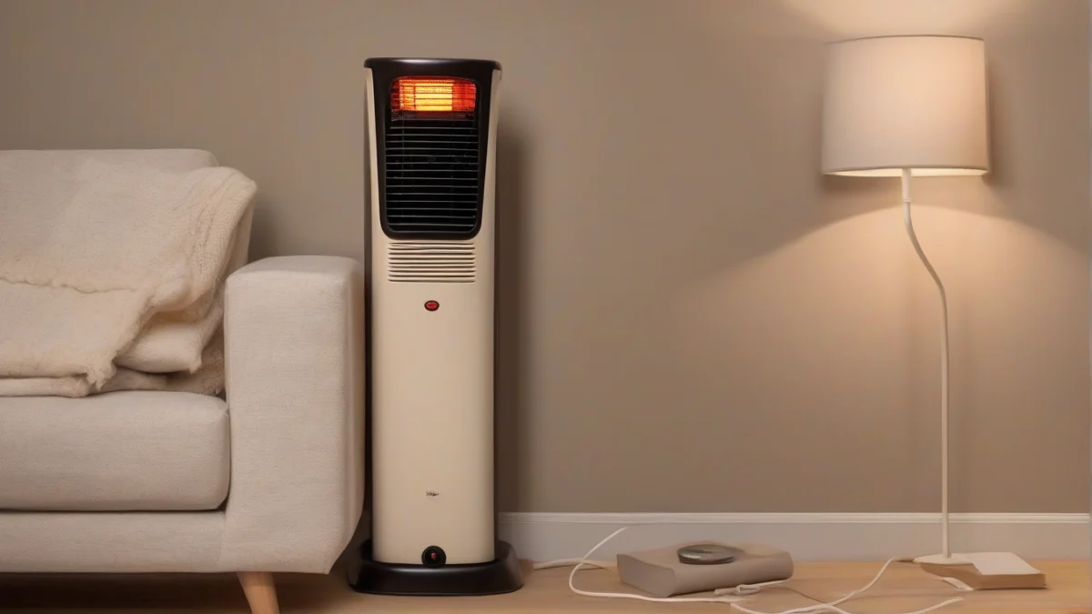 a portable electric heater with tip-over protection